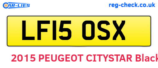 LF15OSX are the vehicle registration plates.