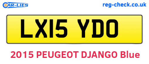 LX15YDO are the vehicle registration plates.
