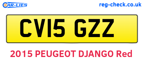 CV15GZZ are the vehicle registration plates.