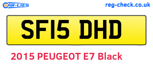 SF15DHD are the vehicle registration plates.