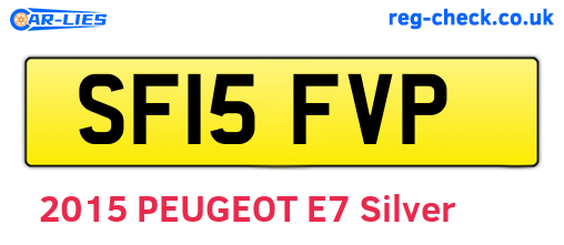 SF15FVP are the vehicle registration plates.
