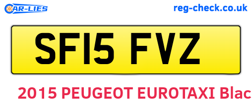 SF15FVZ are the vehicle registration plates.