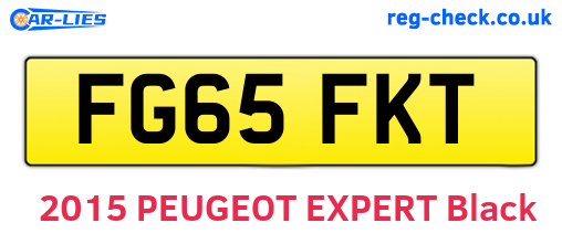 FG65FKT are the vehicle registration plates.