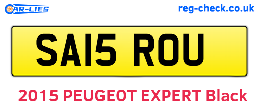 SA15ROU are the vehicle registration plates.