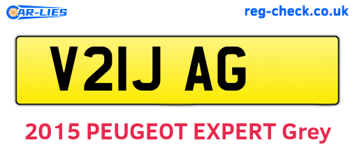 V21JAG are the vehicle registration plates.