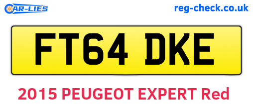 FT64DKE are the vehicle registration plates.
