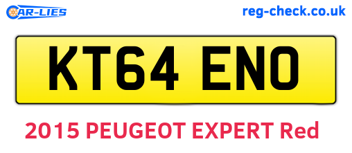 KT64ENO are the vehicle registration plates.