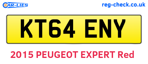 KT64ENY are the vehicle registration plates.