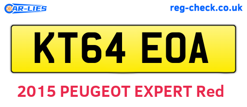 KT64EOA are the vehicle registration plates.