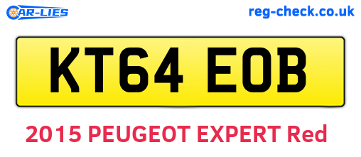 KT64EOB are the vehicle registration plates.