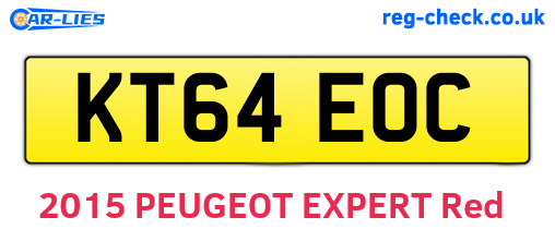 KT64EOC are the vehicle registration plates.