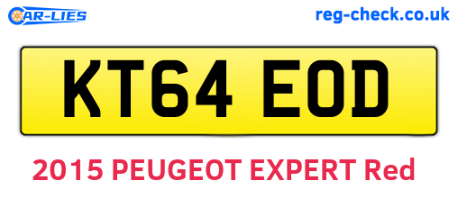KT64EOD are the vehicle registration plates.