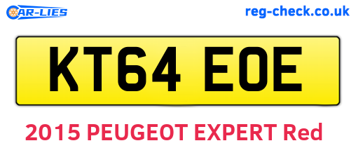 KT64EOE are the vehicle registration plates.