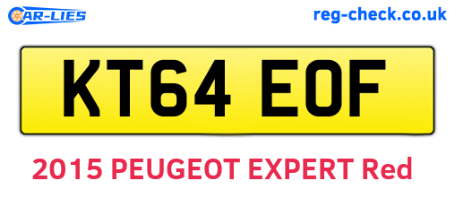 KT64EOF are the vehicle registration plates.