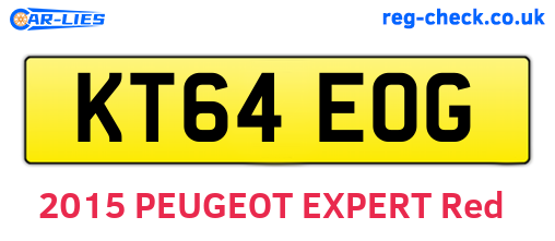 KT64EOG are the vehicle registration plates.