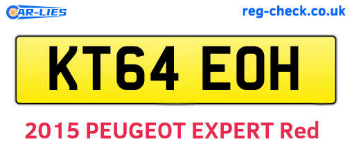 KT64EOH are the vehicle registration plates.