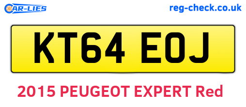 KT64EOJ are the vehicle registration plates.