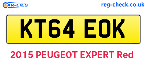 KT64EOK are the vehicle registration plates.