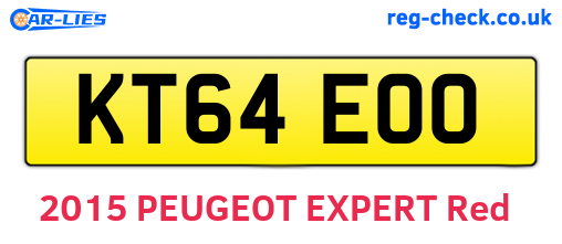KT64EOO are the vehicle registration plates.
