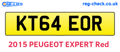 KT64EOR are the vehicle registration plates.