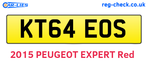 KT64EOS are the vehicle registration plates.