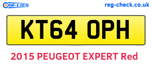 KT64OPH are the vehicle registration plates.