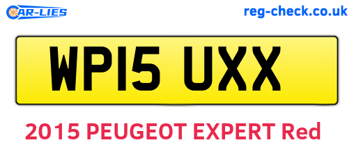 WP15UXX are the vehicle registration plates.