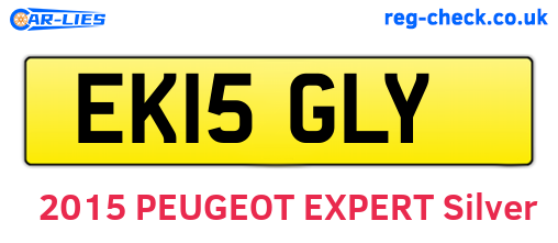EK15GLY are the vehicle registration plates.