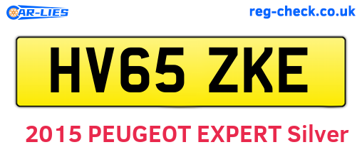 HV65ZKE are the vehicle registration plates.