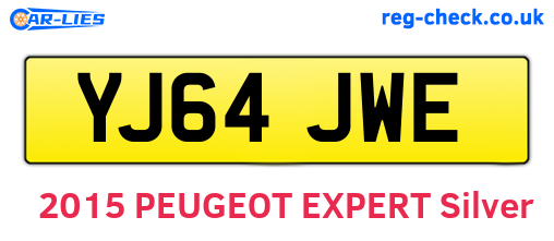 YJ64JWE are the vehicle registration plates.