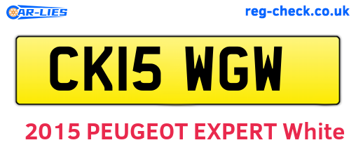 CK15WGW are the vehicle registration plates.