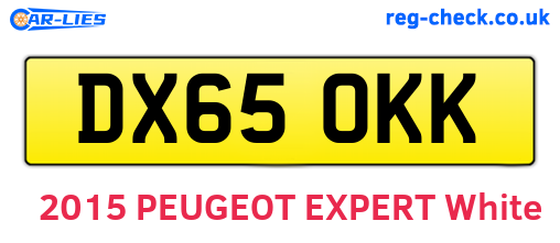 DX65OKK are the vehicle registration plates.