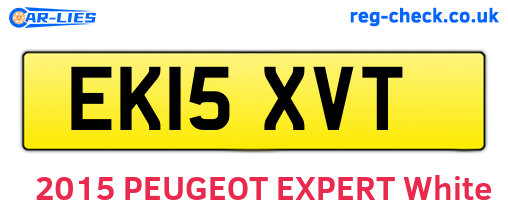 EK15XVT are the vehicle registration plates.