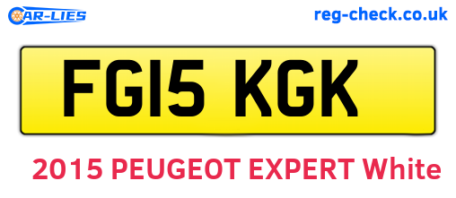 FG15KGK are the vehicle registration plates.