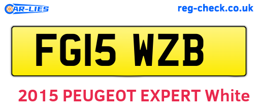 FG15WZB are the vehicle registration plates.