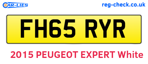FH65RYR are the vehicle registration plates.