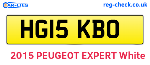 HG15KBO are the vehicle registration plates.