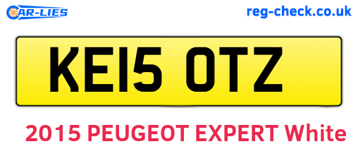 KE15OTZ are the vehicle registration plates.