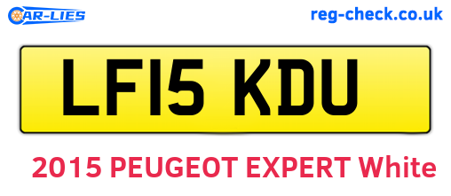 LF15KDU are the vehicle registration plates.