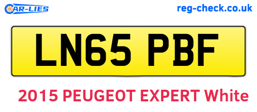 LN65PBF are the vehicle registration plates.