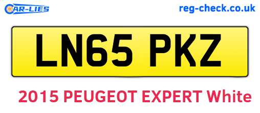 LN65PKZ are the vehicle registration plates.