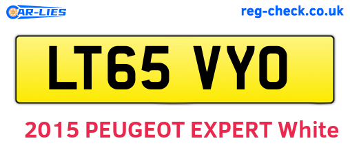 LT65VYO are the vehicle registration plates.