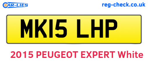 MK15LHP are the vehicle registration plates.
