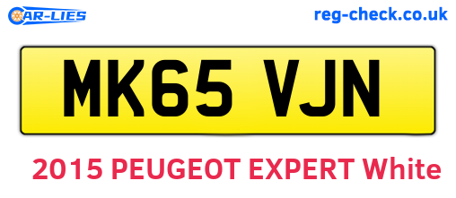 MK65VJN are the vehicle registration plates.