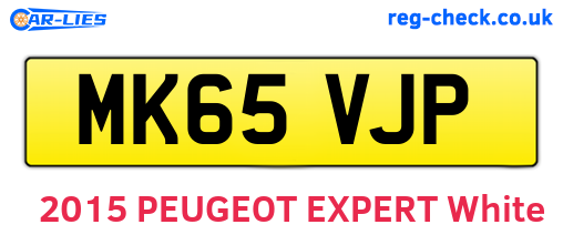 MK65VJP are the vehicle registration plates.