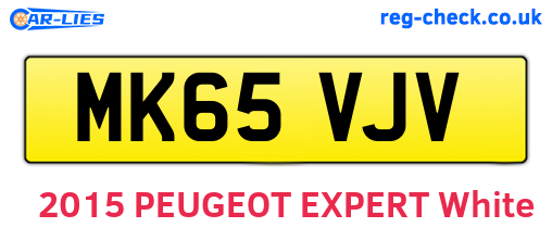 MK65VJV are the vehicle registration plates.