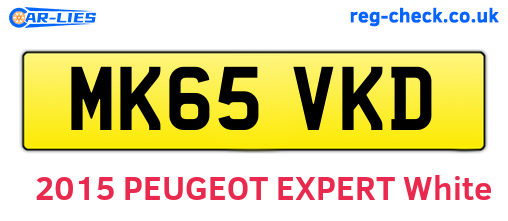 MK65VKD are the vehicle registration plates.