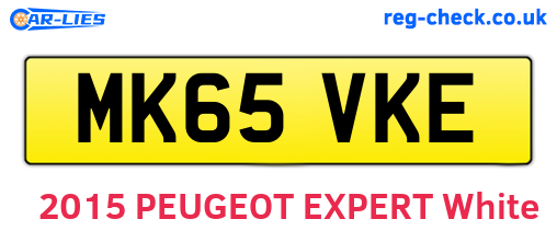 MK65VKE are the vehicle registration plates.