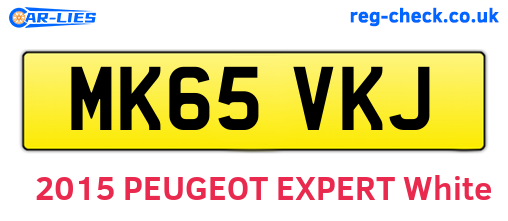 MK65VKJ are the vehicle registration plates.