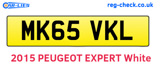 MK65VKL are the vehicle registration plates.
